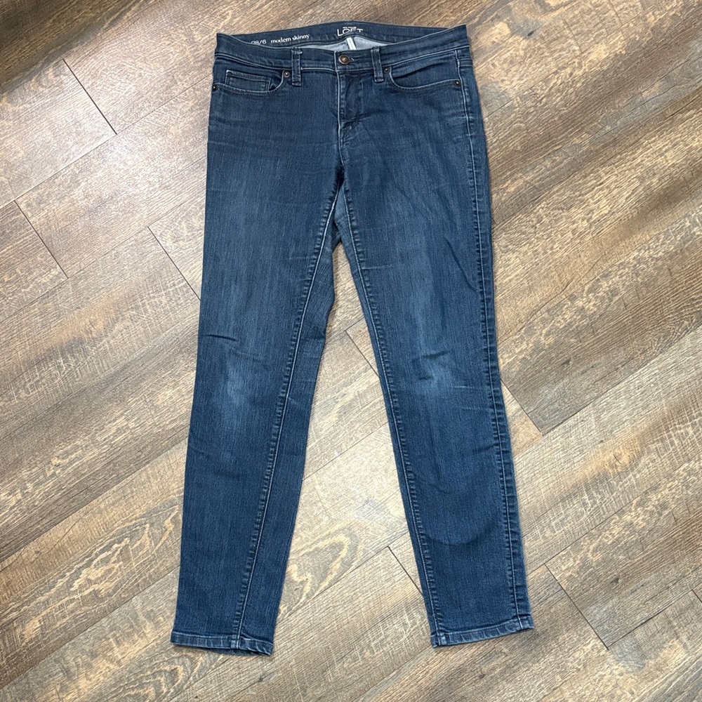 LOFT Women's Deep Indigo Skinny Jeans